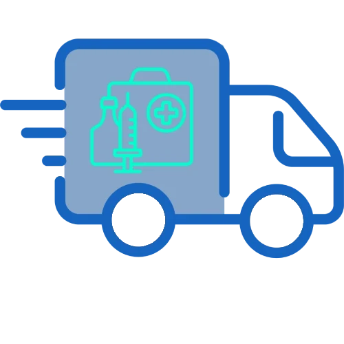 Symbol eines medizinischen Autos